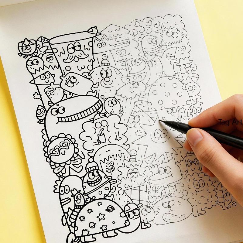 Libro ilustrado para aliviar e - Food And Snacks Coloring Book reseña y precio