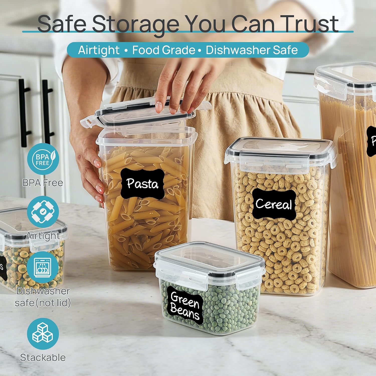Contenedores herméticos para a - Snacks Food Labels reseña y precio