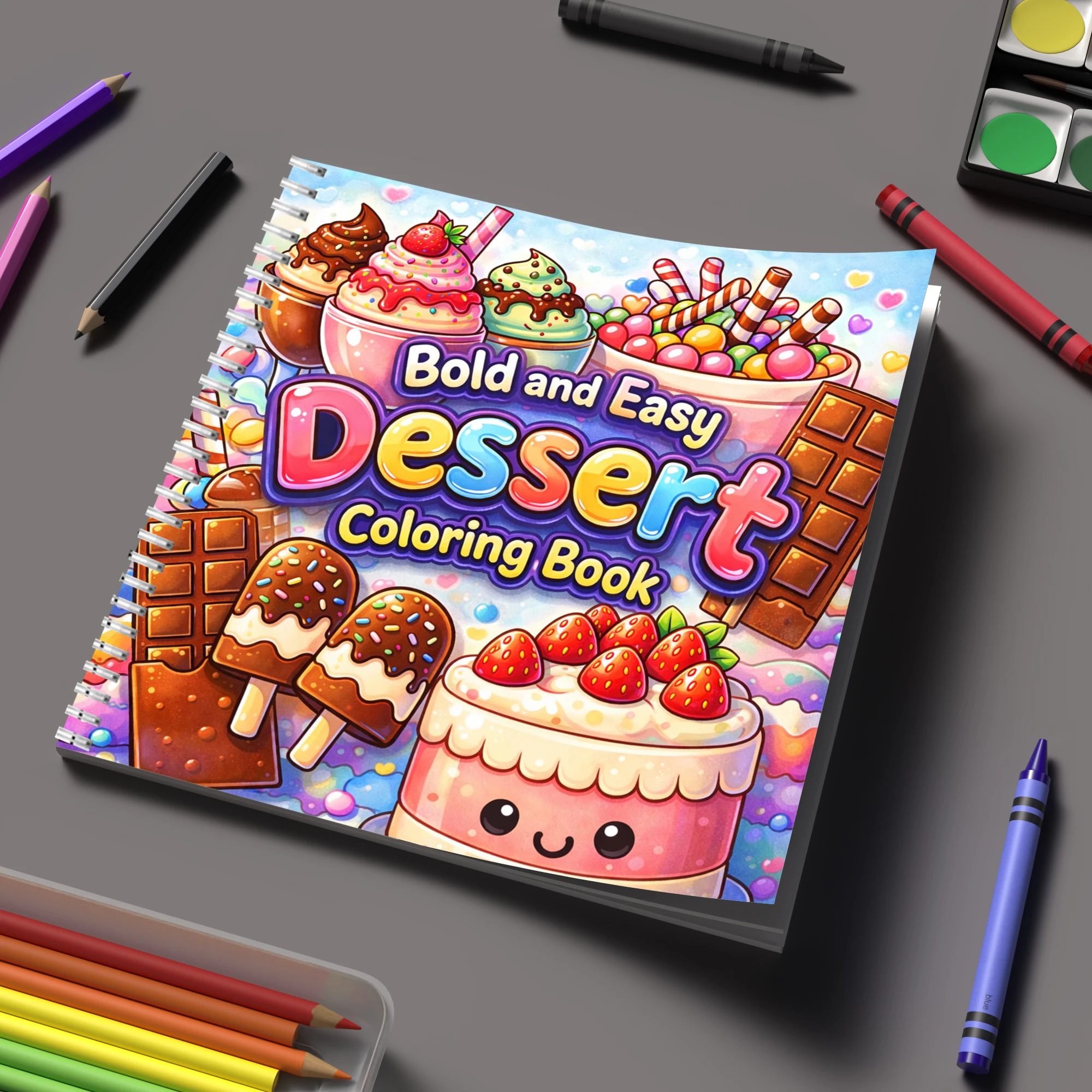 Libro para Colorear de Postres - Food And Snacks Coloring Book reseña y precio