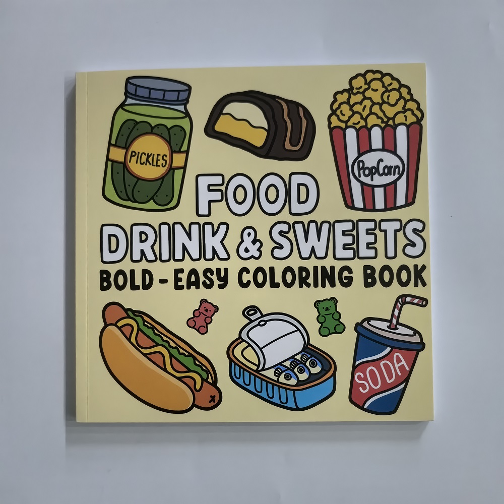 Libro para colorear de aliment - Food And Snacks Coloring Book reseña y precio