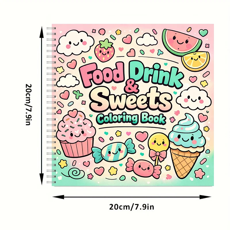 Libro para Colorear COMIDA, BE - Food And Snacks Coloring Book reseña y precio