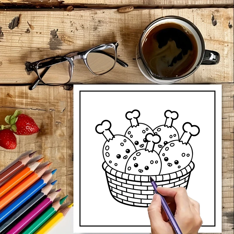 Libro para Colorear COMIDA, BE - Food And Snacks Coloring Book reseña y precio