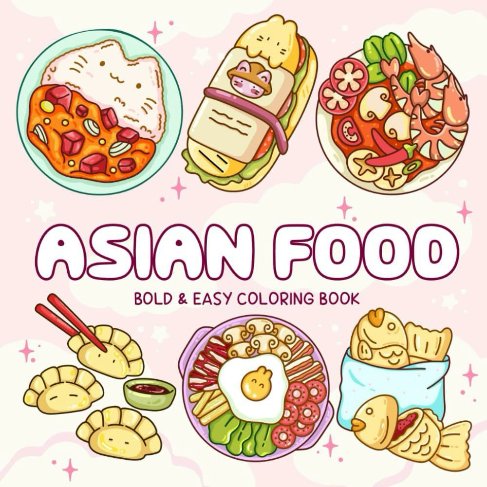 Libro para colorear de comida  - Food And Snacks Coloring Book reseña y precio