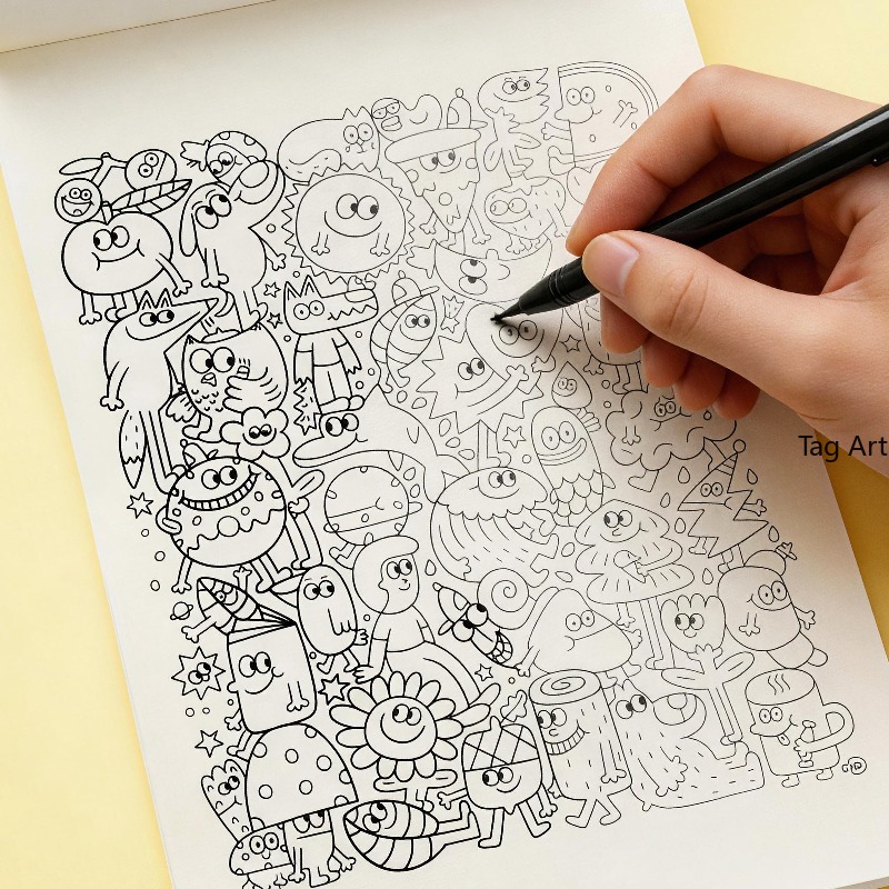 Libro ilustrado para aliviar e - Food And Snacks Coloring Book reseña y precio