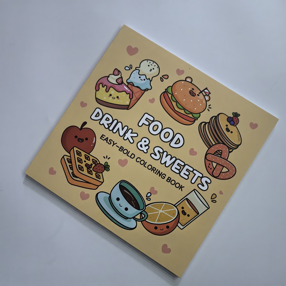 Libro para colorear de comida, - Food And Snacks Coloring Book reseña y precio
